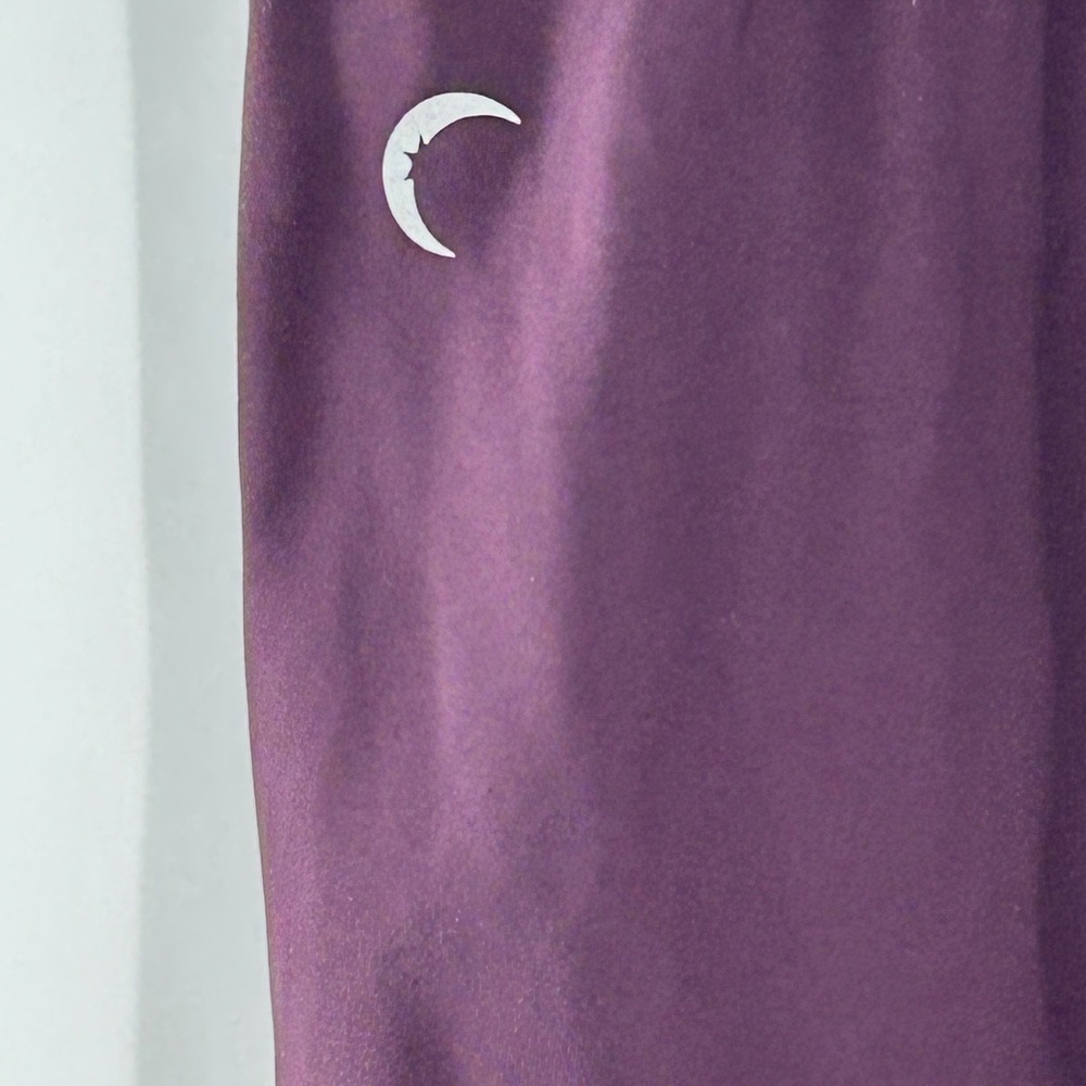 Zyia Active Womens Joggers‎ Plum Purple Gold Ankle Zip Drawstring Pants L - Picture 6 of 8